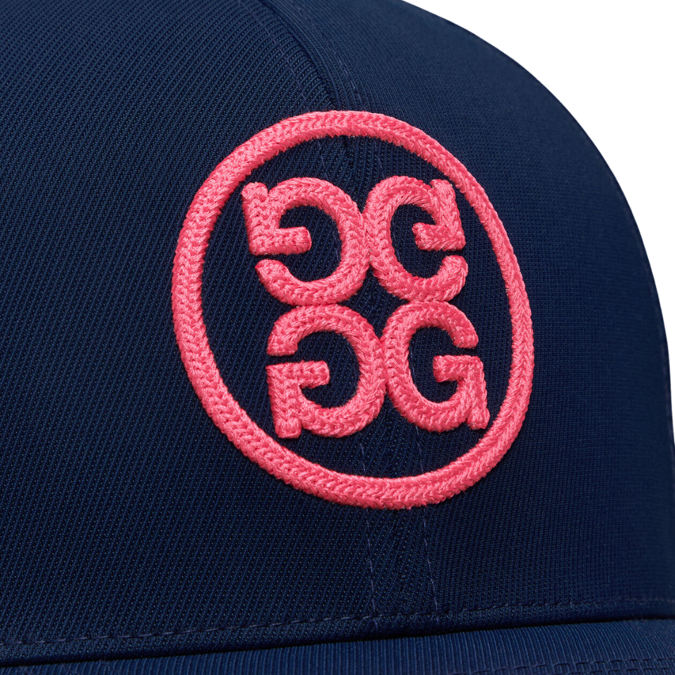 G/FORE CIRCLE G'S CHAINSTITCH CAP - TWILIGHT/KNOCKOUT PINK
