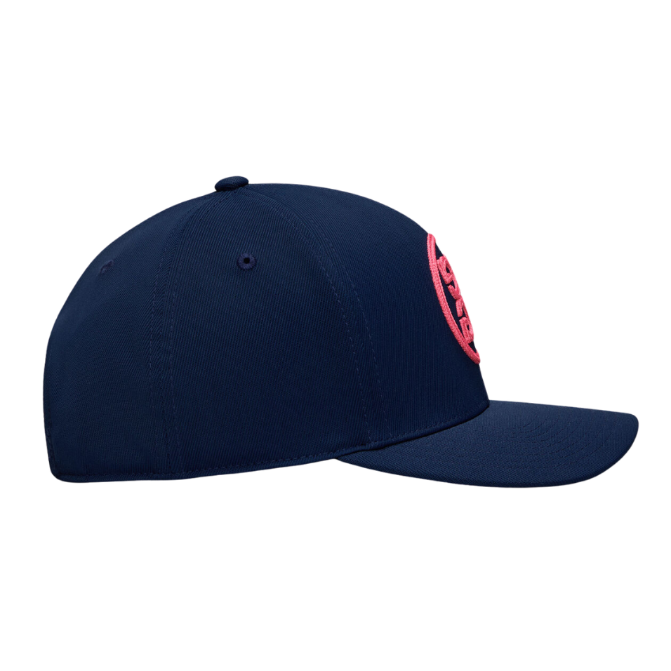 G/FORE CIRCLE G'S CHAINSTITCH CAP - TWILIGHT/KNOCKOUT PINK