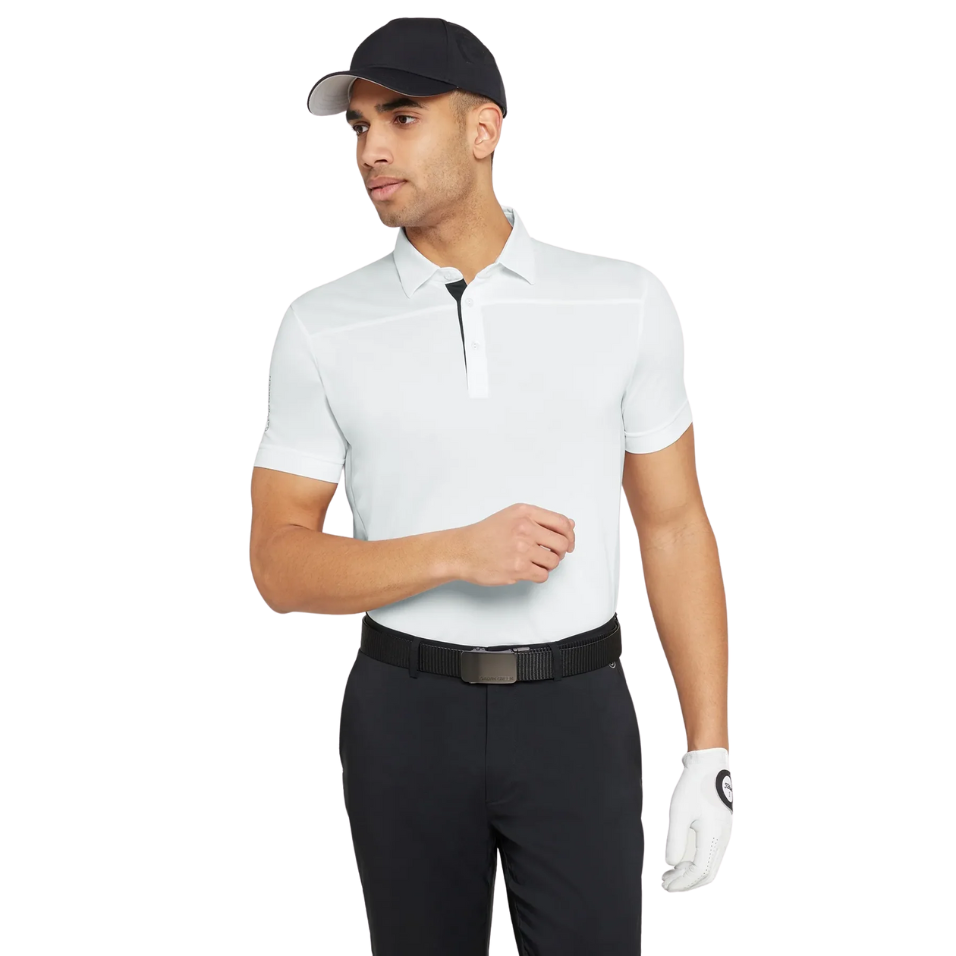GALVIN GREEN MITCHELL POLO - WHITE/BLACK/COOL GREY