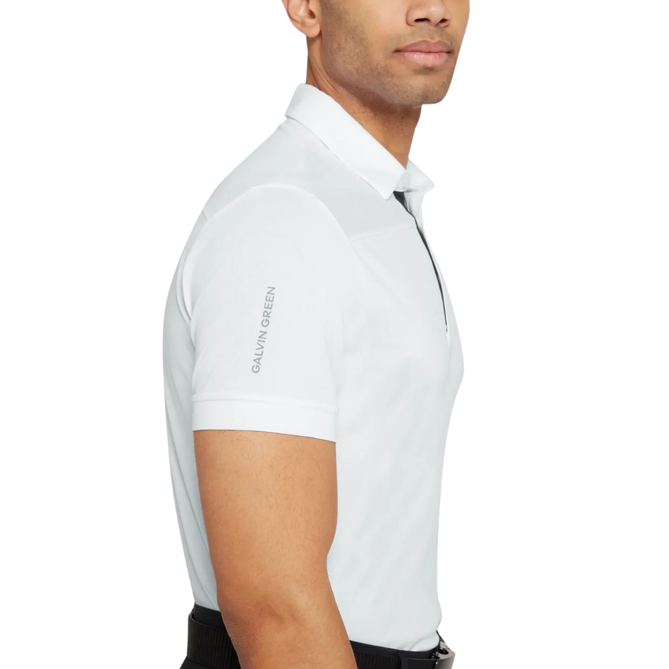 GALVIN GREEN MITCHELL POLO - WHITE/BLACK/COOL GREY