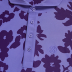 G/FORE TONAL FLORAL TECH PIQUE CANYON POLO - PURPLE