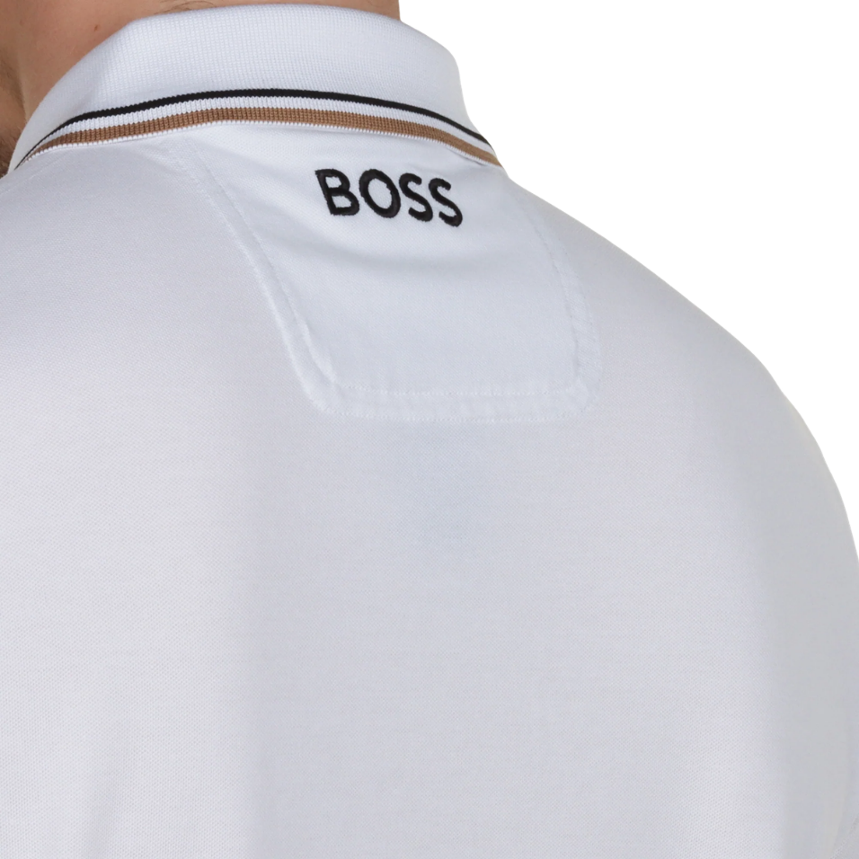 HUGO BOSS PADDY PRO SLIM-FIT POLO - WHITE