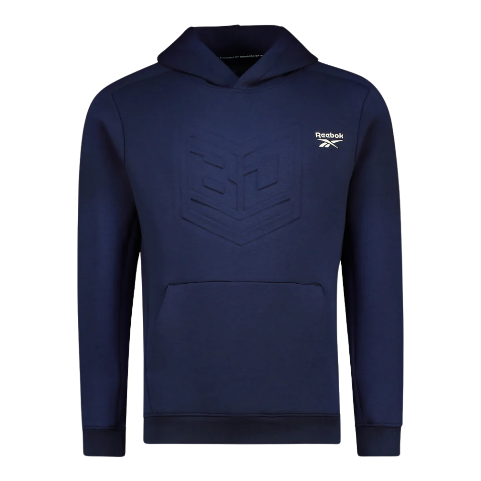 REEBOK ALPHA TECH DOUBLE KNIT INTERLOCK HOODIE - NAVY (ONLINE EXCLUSIVE)