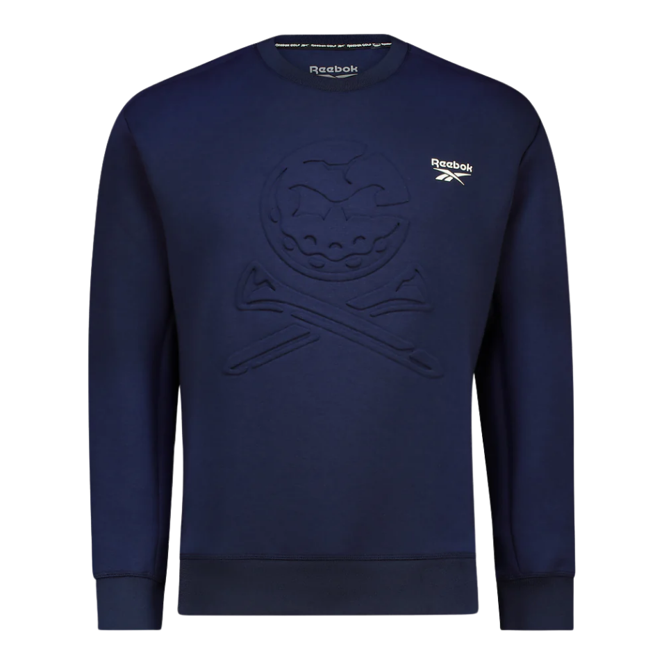 REEBOK ALPHA TECH DOUBLE INTERLOCK PULLOVER - NAVY (ONLINE EXCLUSIVE)
