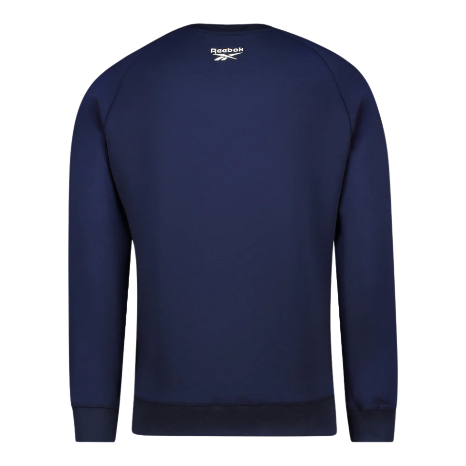 REEBOK ALPHA TECH DOUBLE INTERLOCK PULLOVER - NAVY (ONLINE EXCLUSIVE)