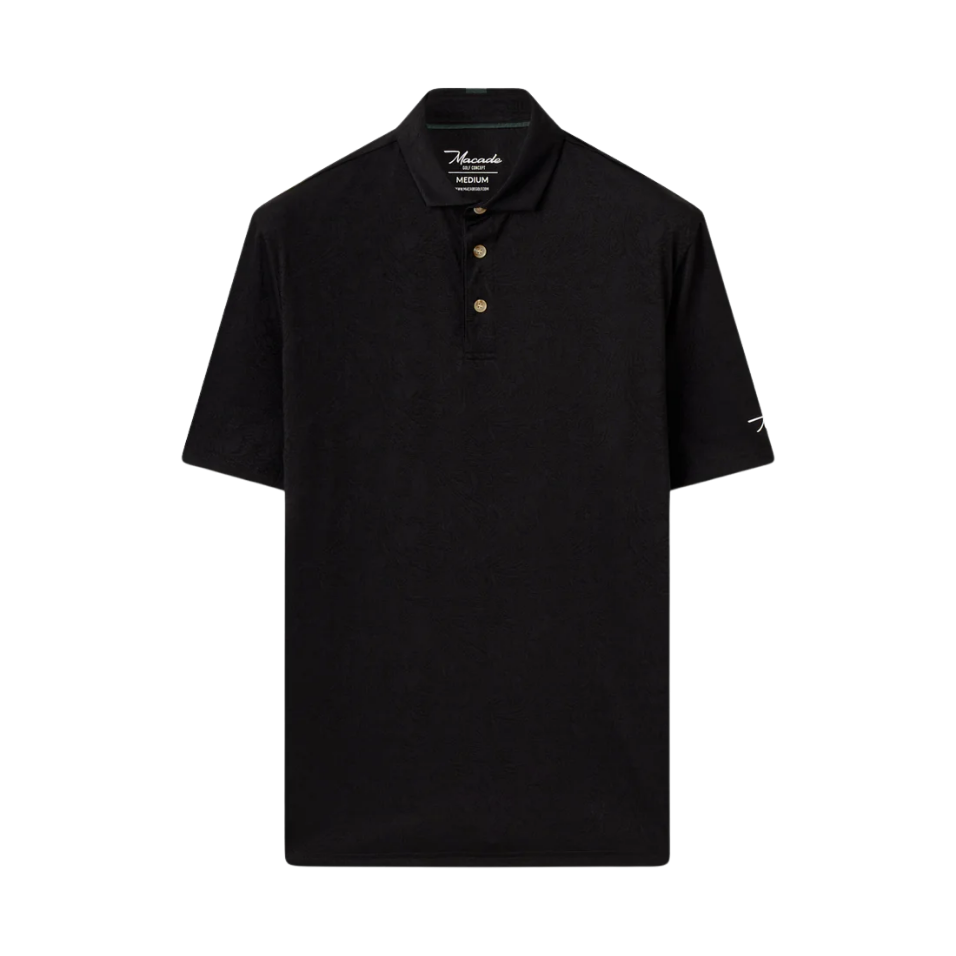 MACADE PAISLEY CORE POLO - BLACK