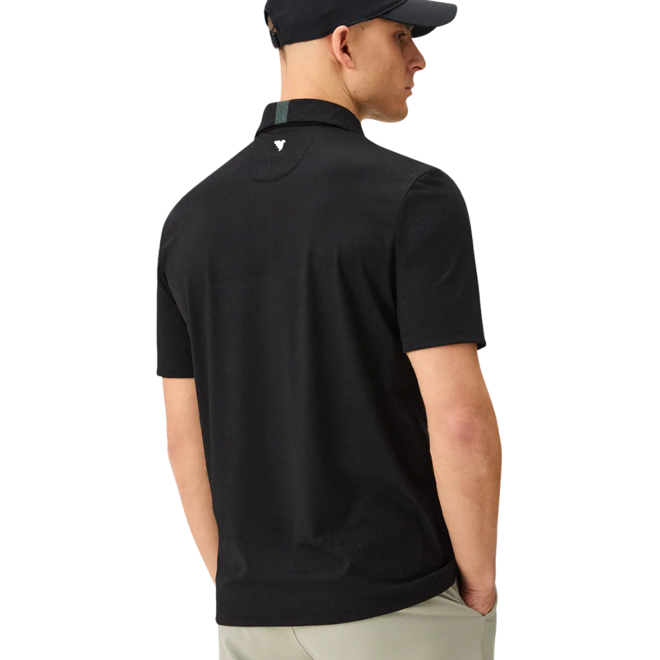 MACADE PAISLEY CORE POLO - BLACK