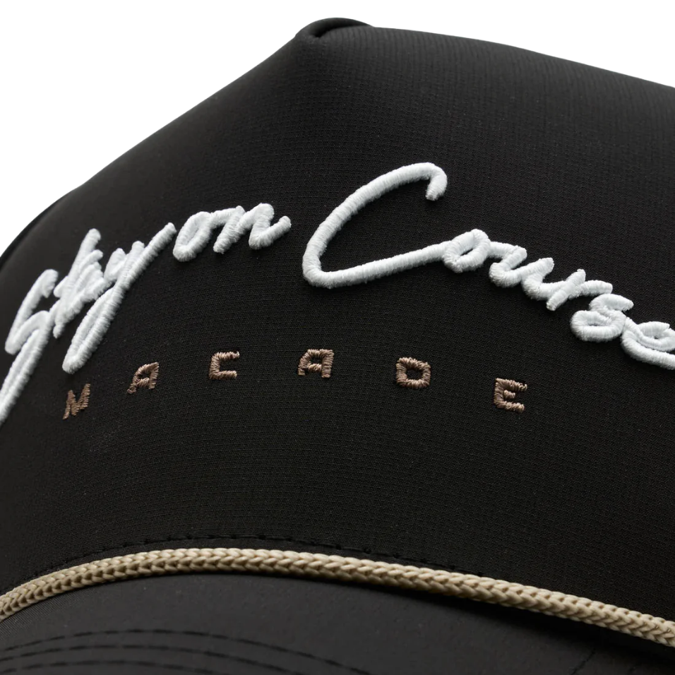 MACADE ROPE COURSE SNAPBACK CAP - BLACK