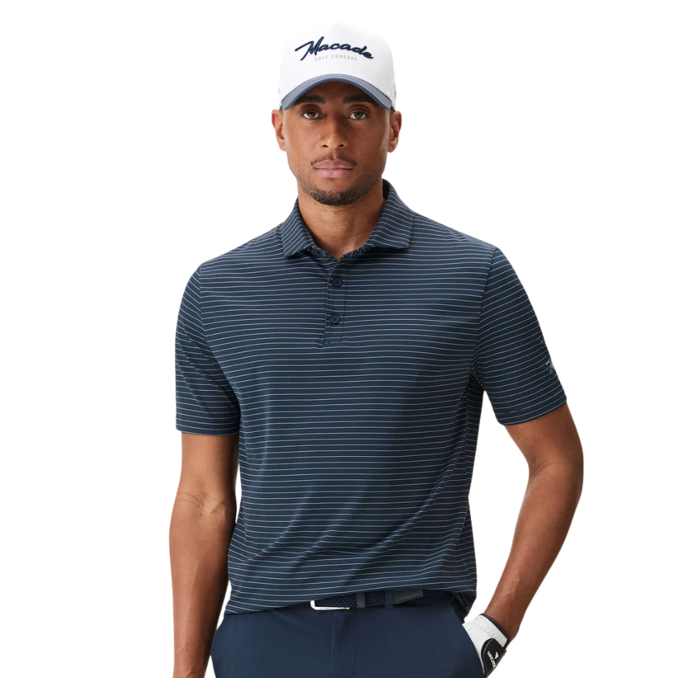 MACADE CORE BLUE TX STRIPE POLO