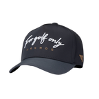 MACADE TWO-TONE SCRIPT SNAPBACK CAP - BLUE
