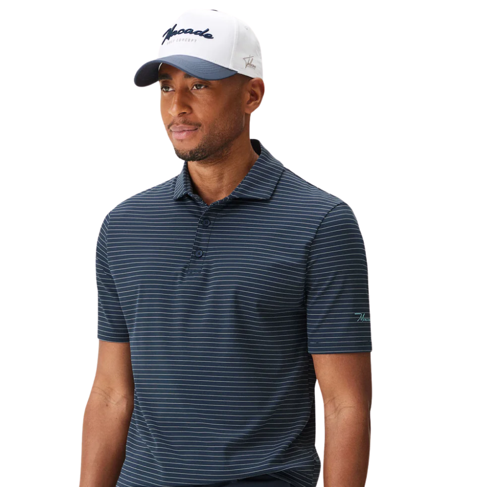 MACADE CORE BLUE TX STRIPE POLO