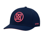 G/FORE CIRCLE G'S CHAINSTITCH CAP - TWILIGHT/KNOCKOUT PINK