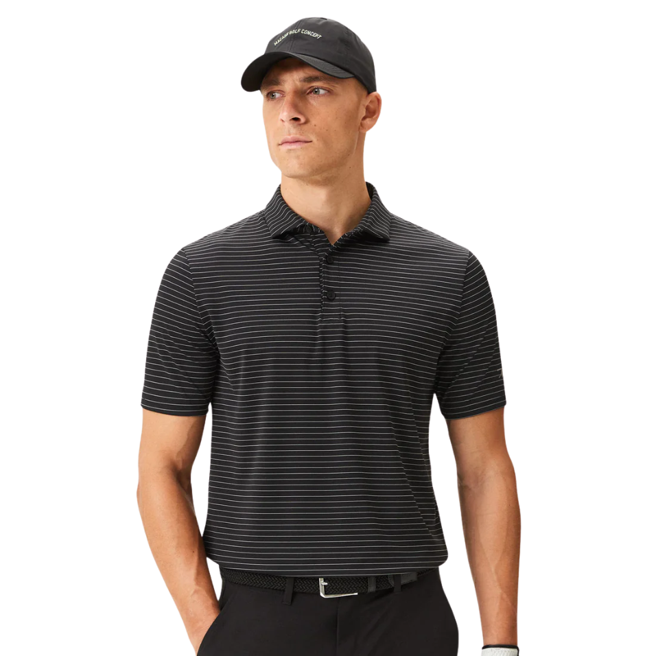 MACADE CORE BLACK TX STRIPED POLO
