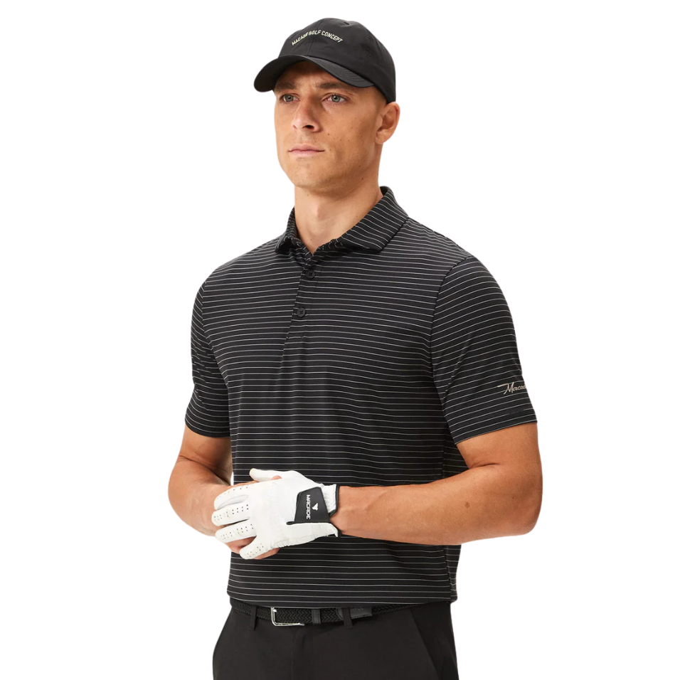 MACADE CORE BLACK TX STRIPED POLO