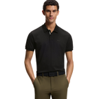 HUGO BOSS CHIP PRINTED PATTERN POLO - BLACK