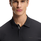 HUGO BOSS CHIP PRINTED PATTERN POLO - DARK BLUE
