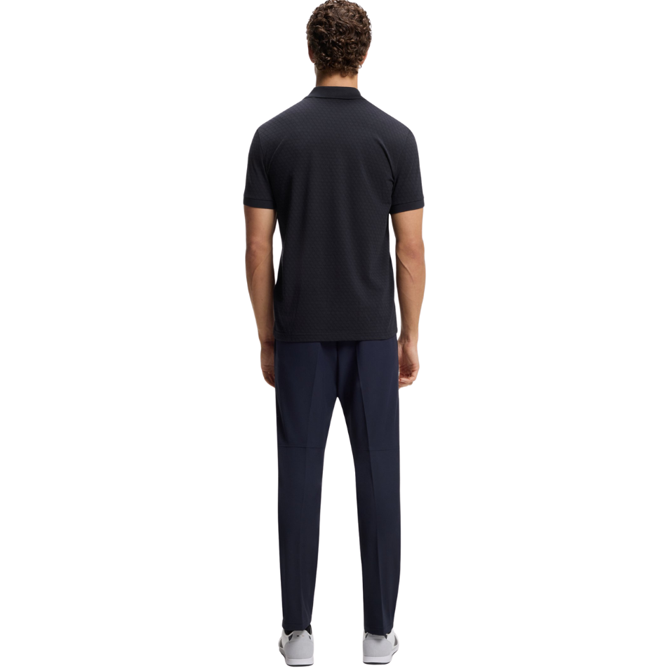 HUGO BOSS CHIP PRINTED PATTERN POLO - DARK BLUE