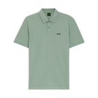 HUGO BOSS CHIP PRINTED PATTERN POLO - LIGHT GREEN