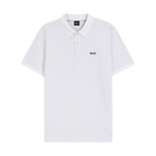 HUGO BOSS CHIP PRINTED PATTERN POLO - WHITE