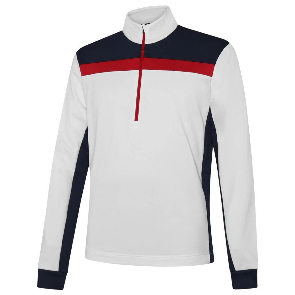 GALVIN GREEN DEAN 1/4 ZIP MIDLAYER - NAVY/RED/WHITE