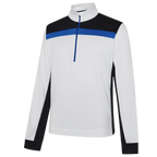 GALVIN GREEN DEAN 1/4 ZIP MIDLAYER - WHITE/ROYAL BLUE