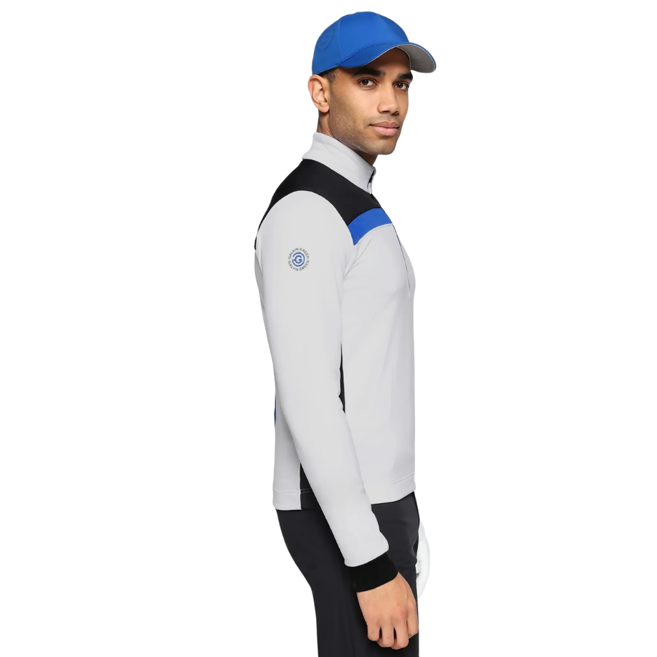 GALVIN GREEN DEAN 1/4 ZIP MIDLAYER - WHITE/ROYAL BLUE