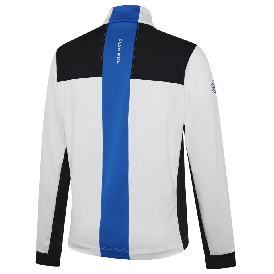 GALVIN GREEN DEAN 1/4 ZIP MIDLAYER - WHITE/ROYAL BLUE