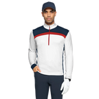GALVIN GREEN DEAN 1/4 ZIP MIDLAYER - NAVY/RED/WHITE