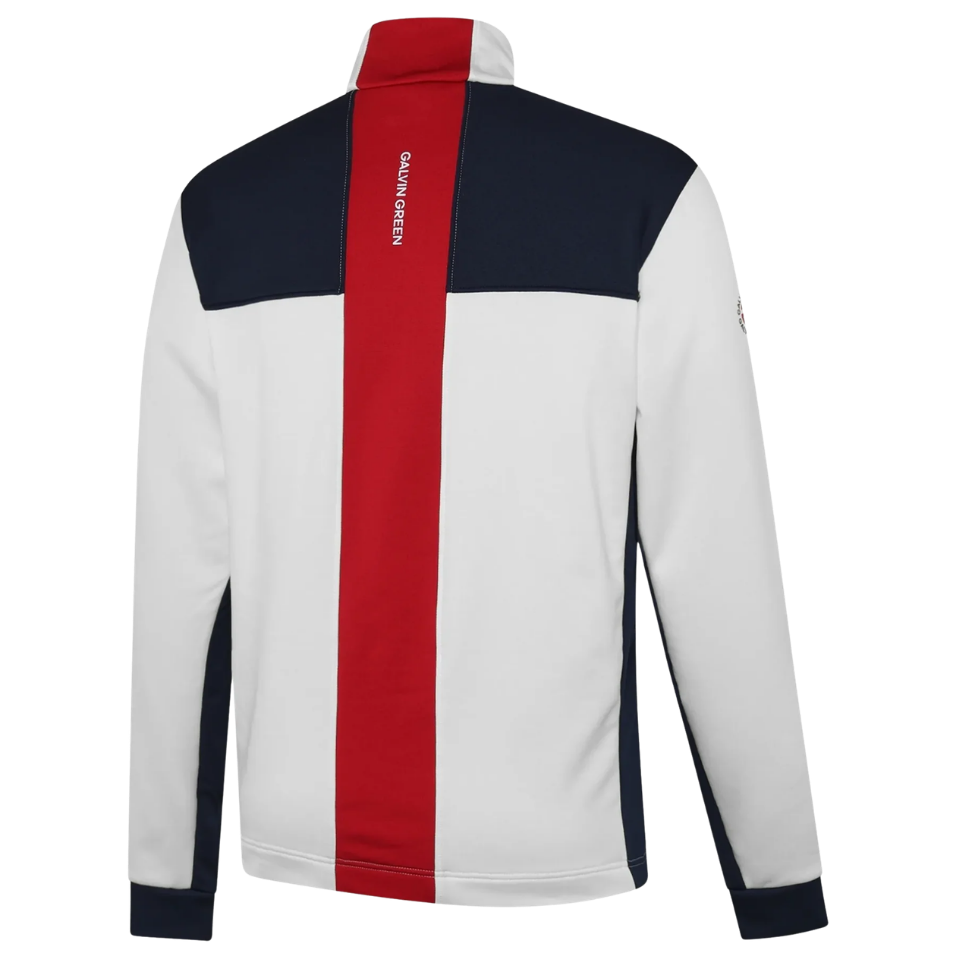 GALVIN GREEN DEAN 1/4 ZIP MIDLAYER - NAVY/RED/WHITE