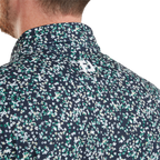 FOOTJOY FLORAL PRINT PIQUE POLO - NAVY/SUNSHINE