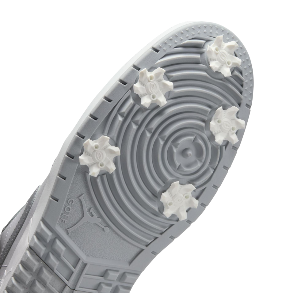 NIKE AIR JORDAN 1 LOW G SPIKED GOLF SHOE - WOLF GREY