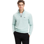 HUGO BOSS HYDRO KNITTED QUARTER ZIP - MINT