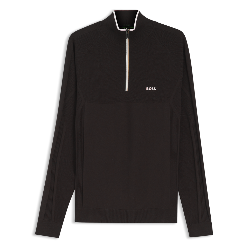 HUGO BOSS HYDRO KNITTED QUARTER ZIP - DARK NAVY