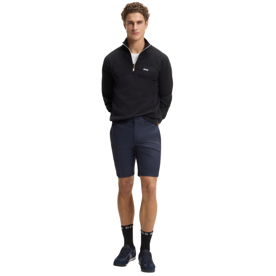 HUGO BOSS HYDRO KNITTED QUARTER ZIP - DARK NAVY