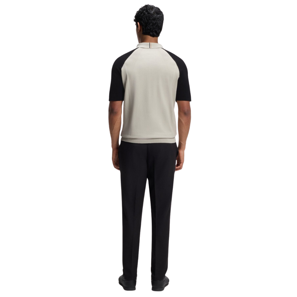 HUGO BOSS KN GOC SWING PS POLO - BEIGE/BLACK