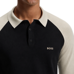 HUGO BOSS KN GOC SWING PS POLO - BLACK/BEIGE