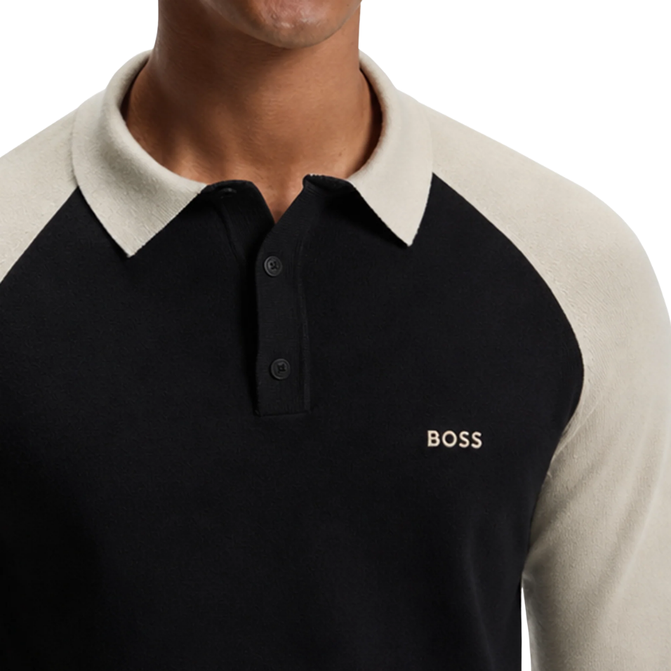 HUGO BOSS KN GOC SWING PS POLO - BLACK/BEIGE
