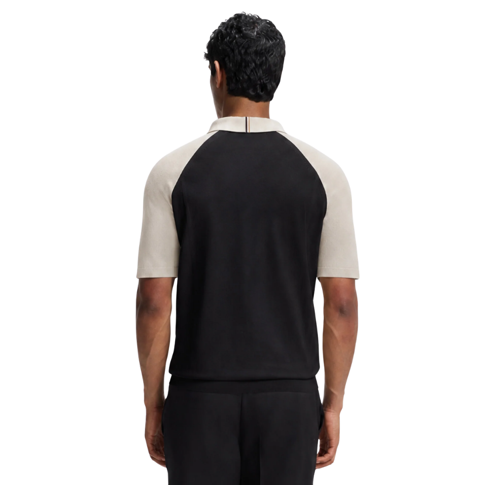 HUGO BOSS KN GOC SWING PS POLO - BLACK/BEIGE