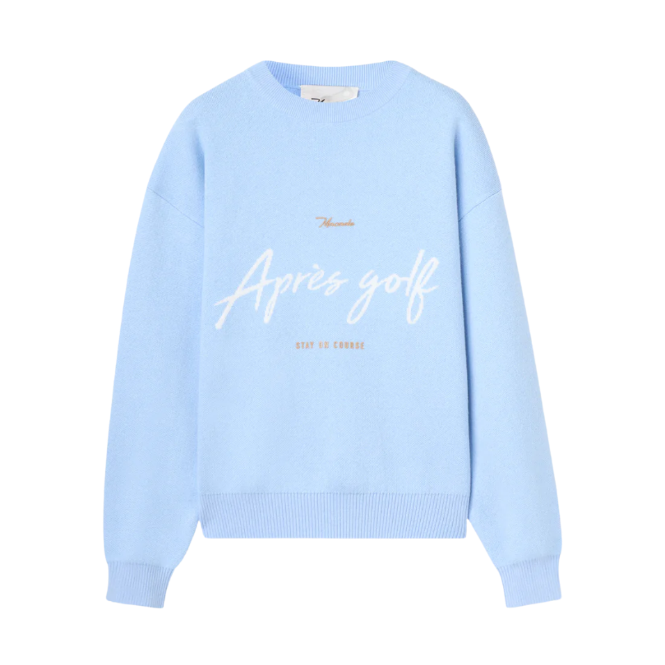 MACADE LADIES OVERSIZED KNIT SWEATER - LIGHT BLUE