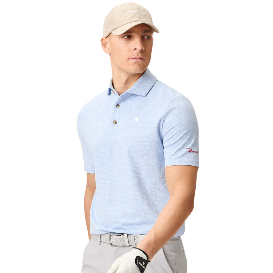 MACADE RIDGEWEAVE TX POLO - LIGHT BLUE