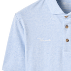MACADE RIDGEWEAVE TX POLO - LIGHT BLUE