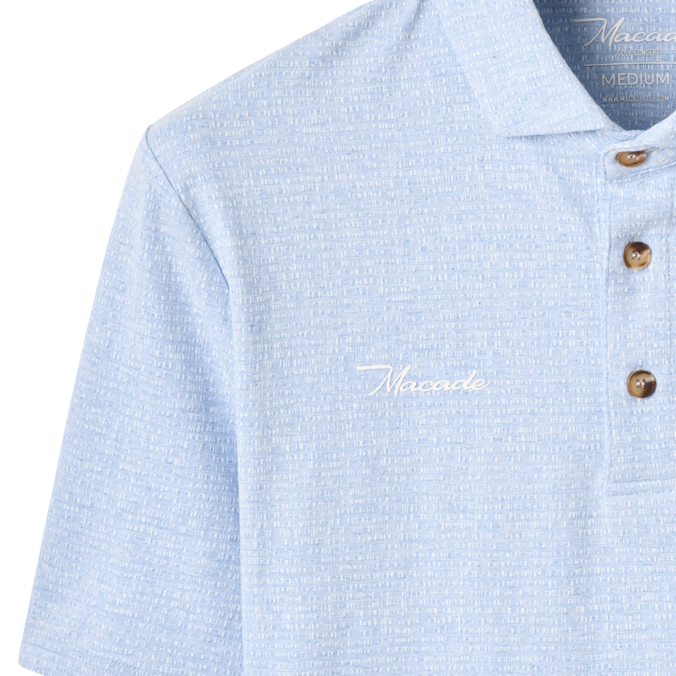 MACADE RIDGEWEAVE TX POLO - LIGHT BLUE