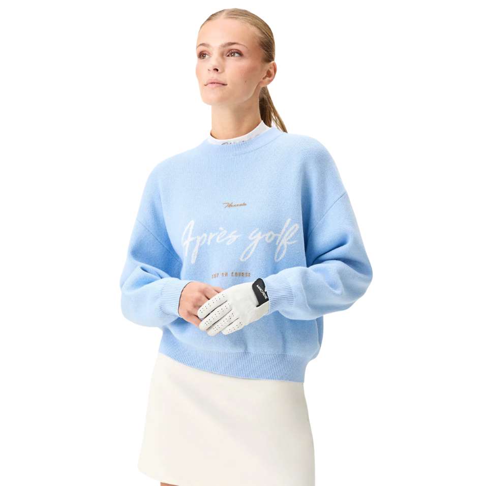 MACADE LADIES OVERSIZED KNIT SWEATER - LIGHT BLUE