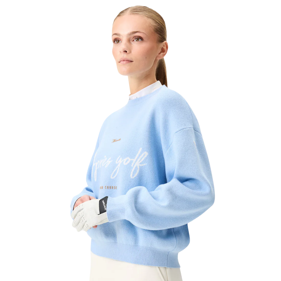 MACADE LADIES OVERSIZED KNIT SWEATER - LIGHT BLUE