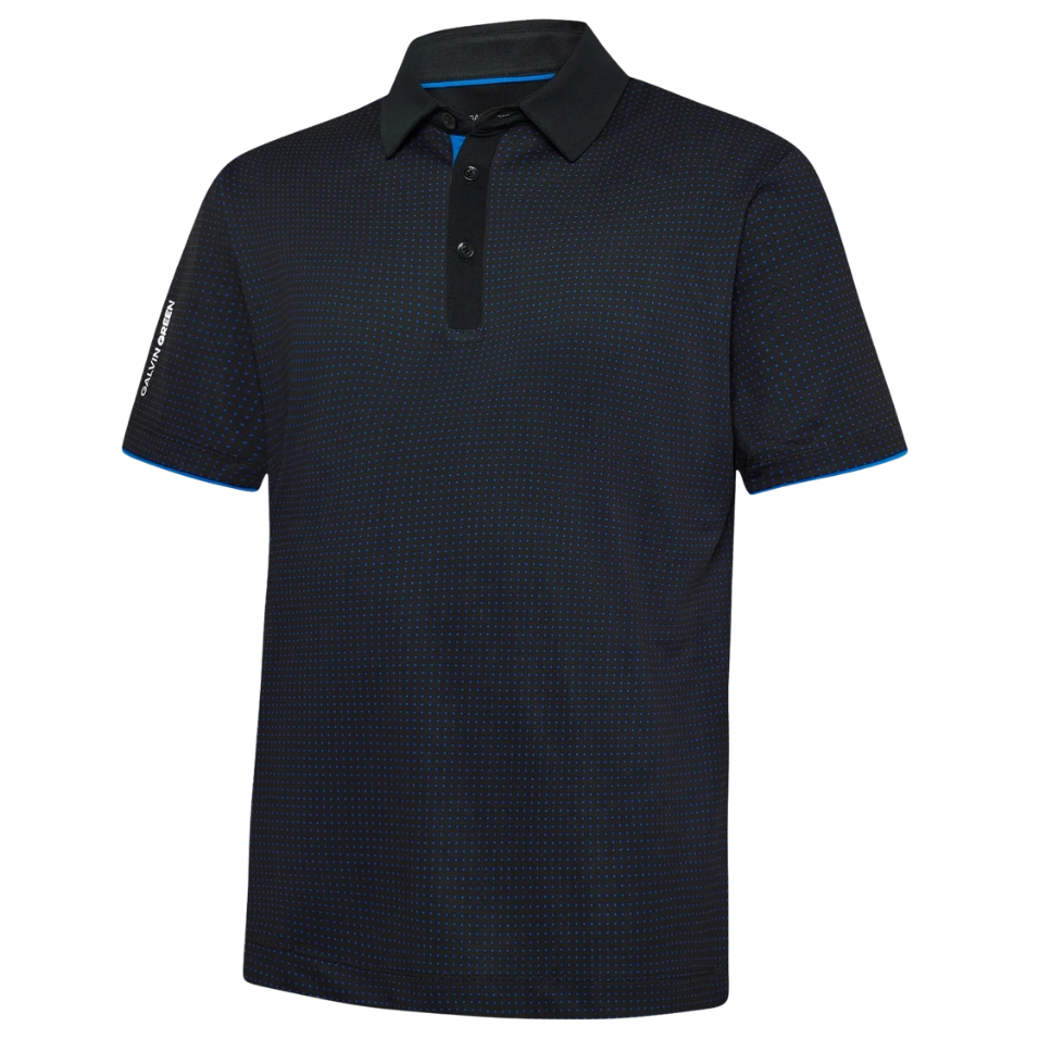 GALVIN GREEN MEDLEY POLO -BLACK/ROYAL BLUE