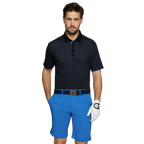GALVIN GREEN MEDLEY POLO -BLACK/ROYAL BLUE