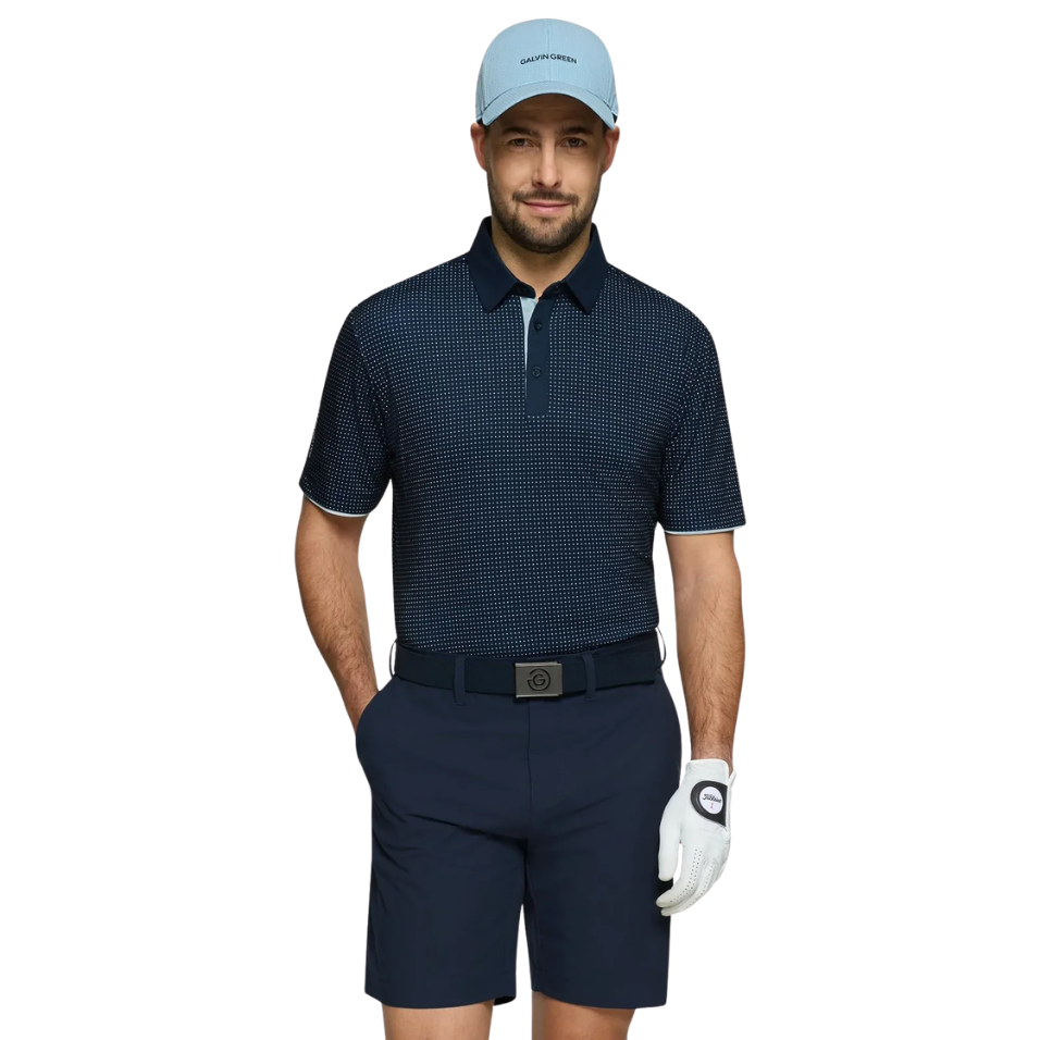 GALVIN GREEN MEDLEY POLO - CRYSTAL BLUE/NAVY