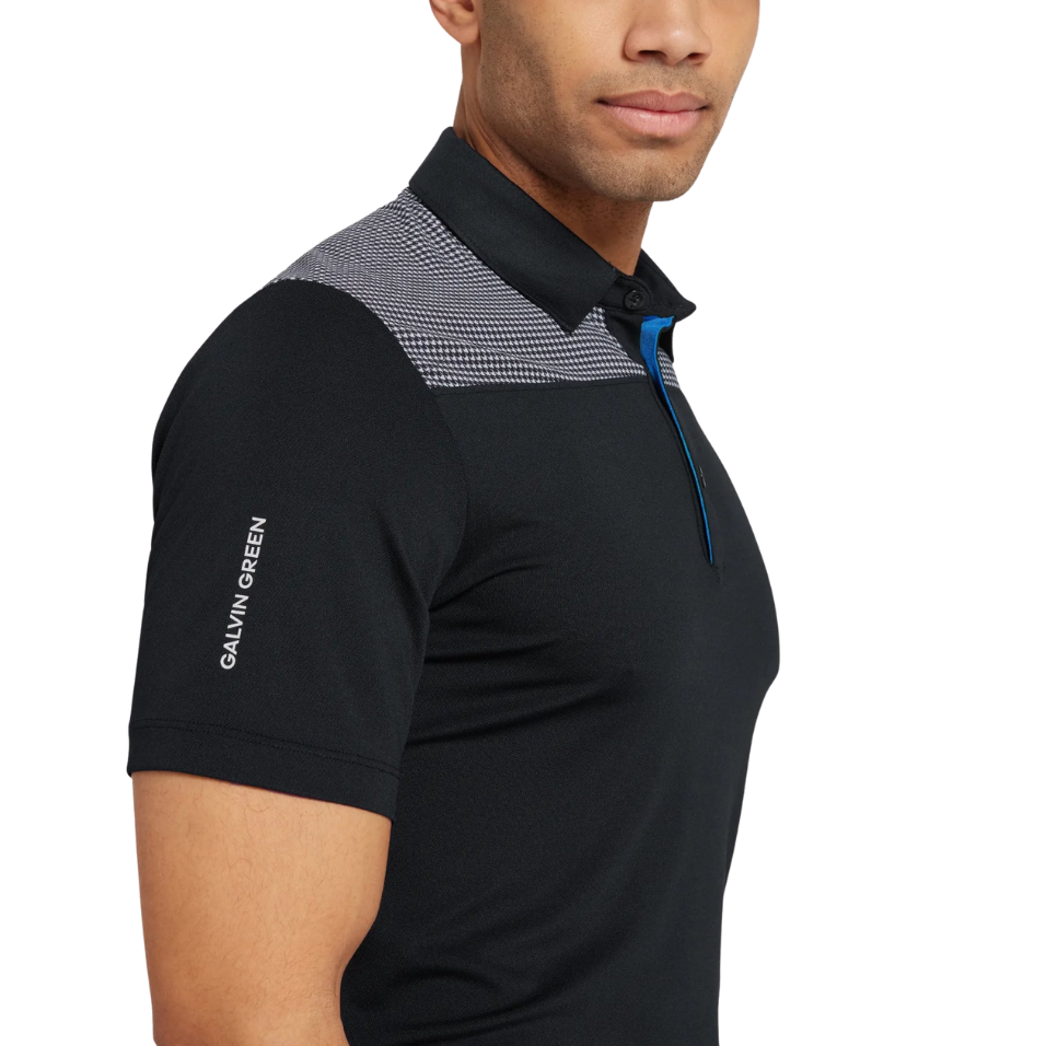 GALVIN GREEN MIRAN POLO - BLACK/ROYAL BLUE