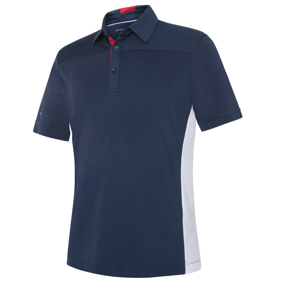 GALVIN GREEN MITCHELL POLO - NAVY/WHITE/RED