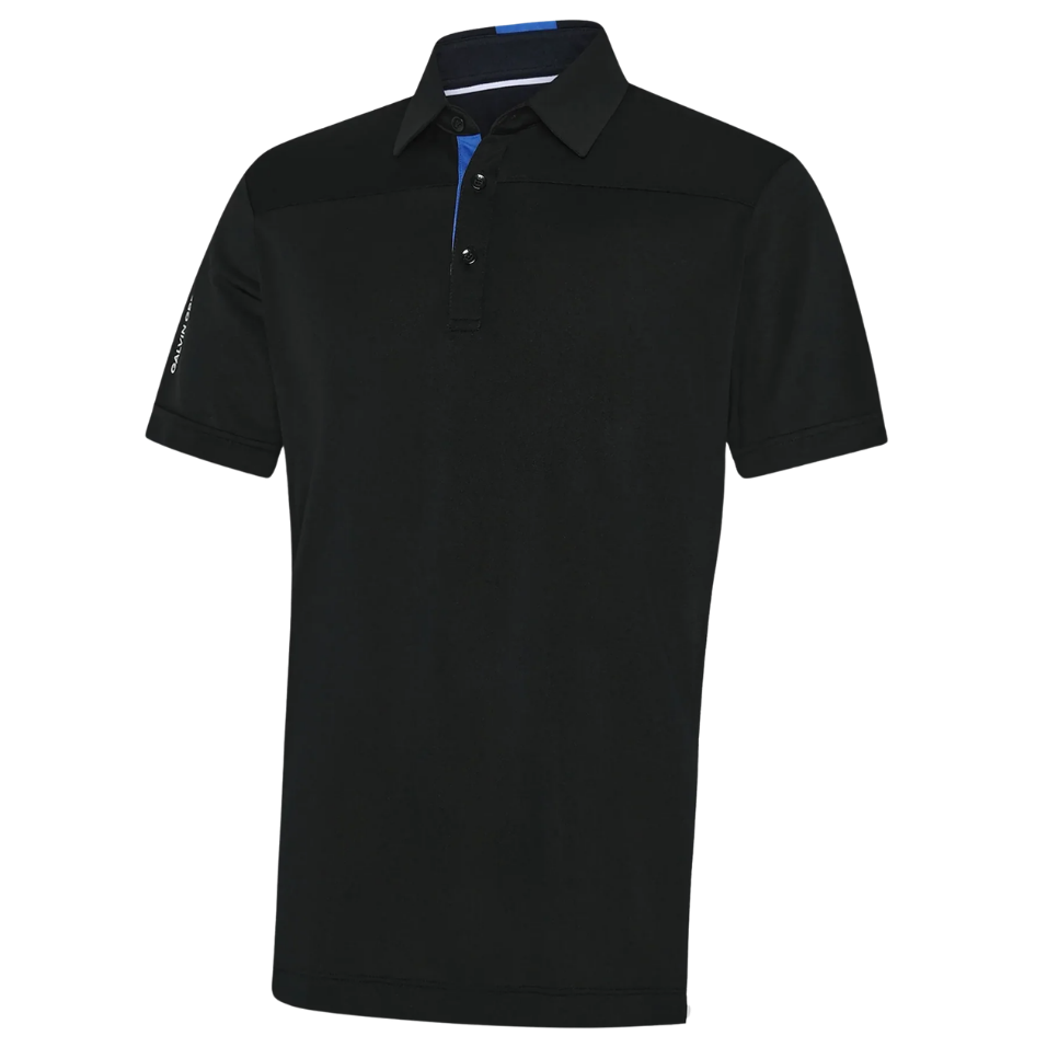 GALVIN GREEN MITCHELL POLO - BLACK/ROYAL BLUE/WHITE